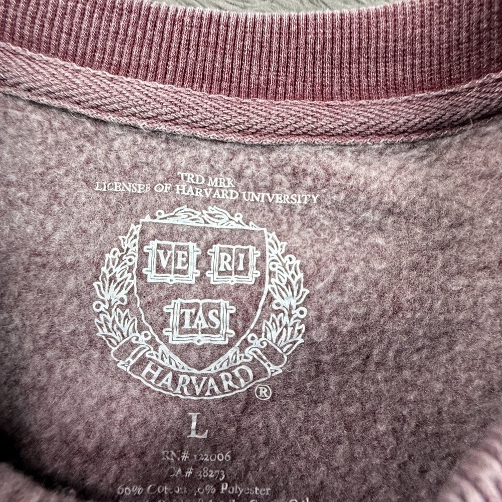 Harvard University Football Sweatshirt Men's L Crimson Red Fleece College NCAA - Picture 2 of 6